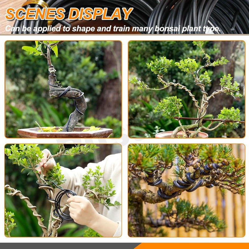 Rustark 6Pcs 5 Colors Bonsai Training Wire with Wire Cutter Kit, Anodized Aluminum Bonsai Wire Tools for Holding Bonsai Plant Branches Small Trunks - 82 Feet 0.8MM 1.0MM 1.5MM 2.0MM 3.0MM - Image 5